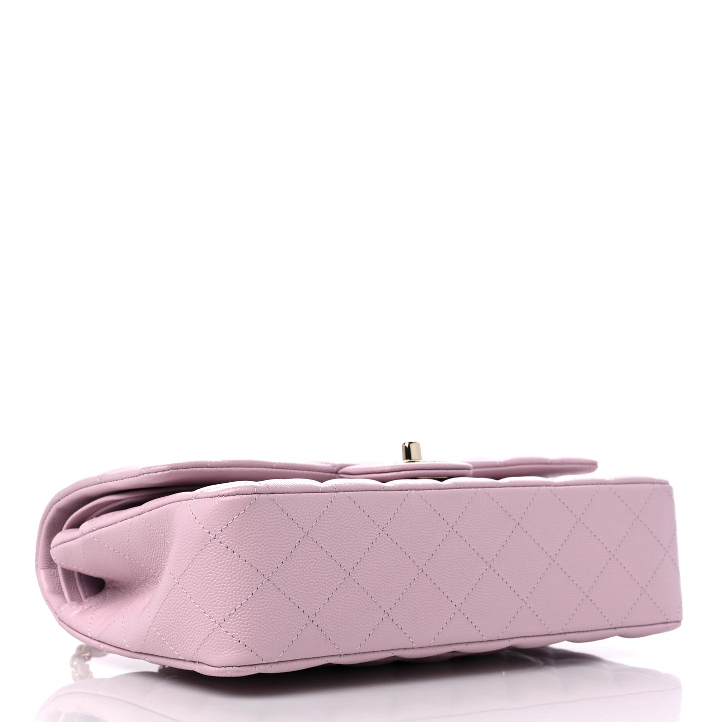 Caviar Quilted Medium Double Flap Light Pink