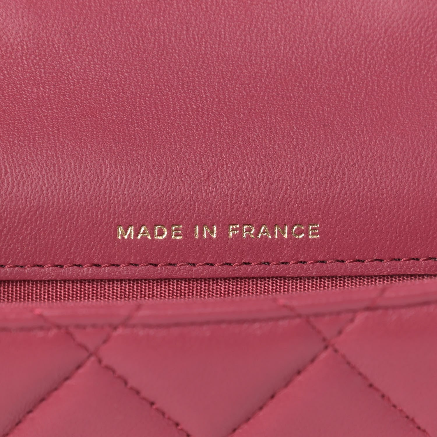 Chanel Lambskin Quilted Top Handle Flap Coin Purse With Chain Dark Pink 7 of 12