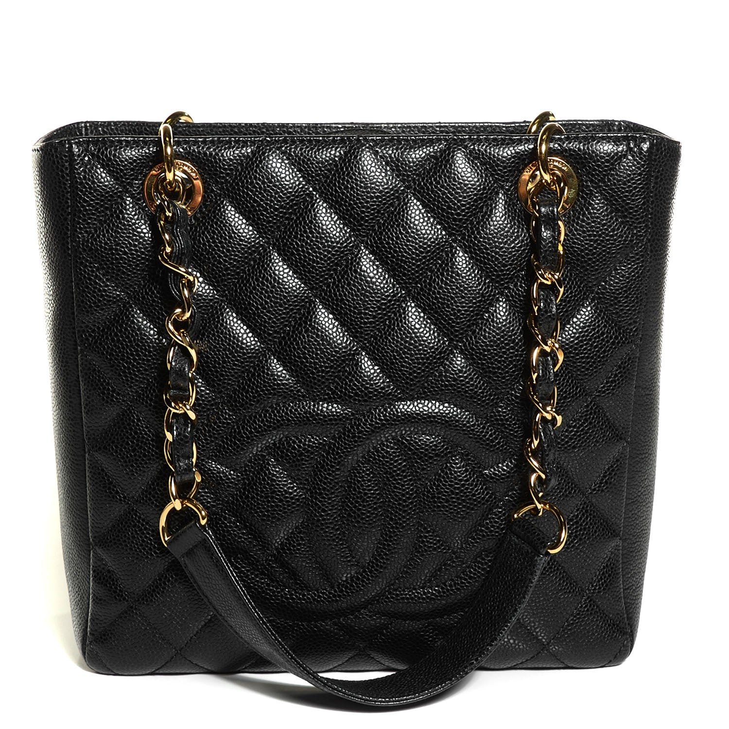 Chanel Caviar Quilted Petit Shopping Tote PST Black 1 of 8
