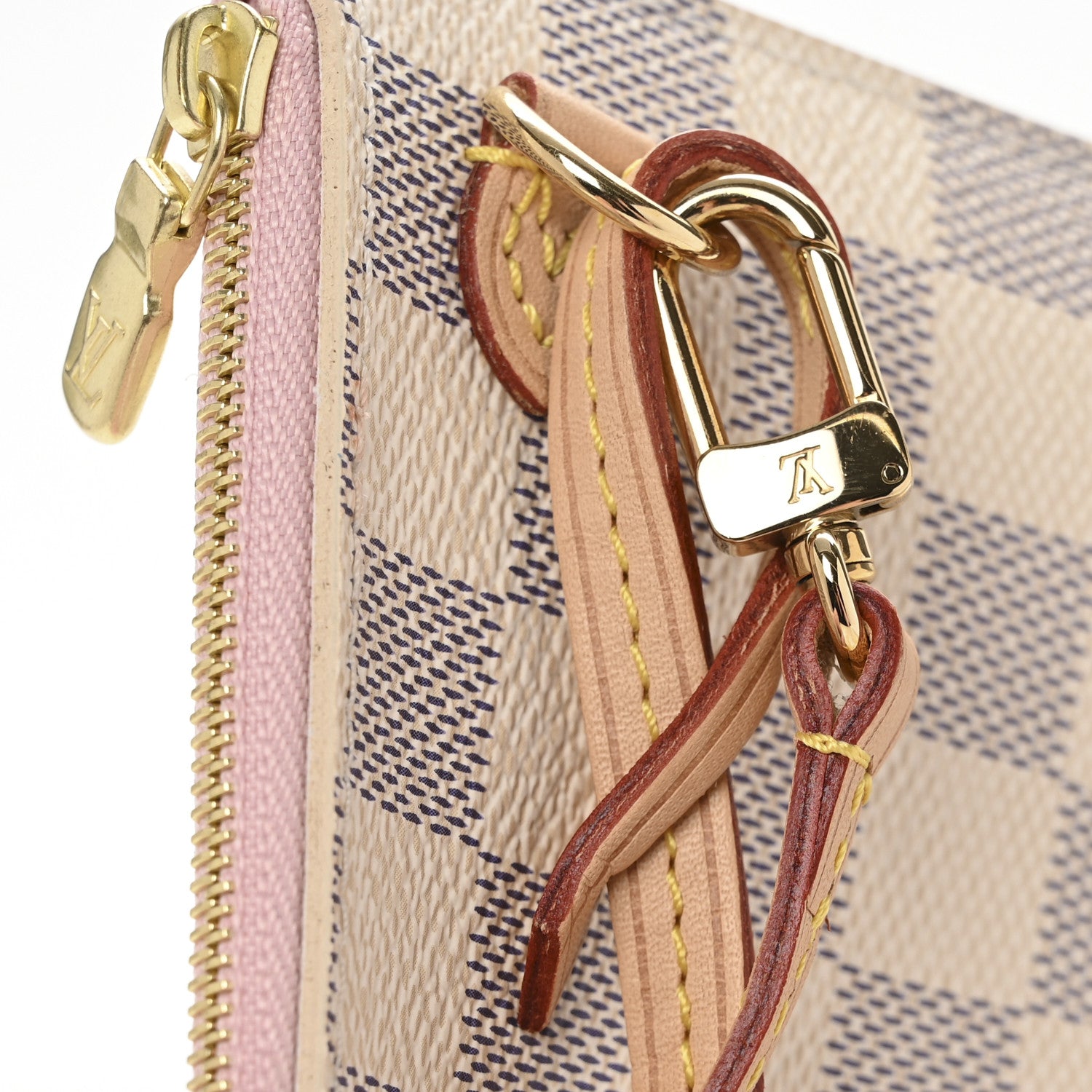 Louis Vuitton Damier Azur Neverfull MM GM Pochette Rose Ballerine 8 of 8
