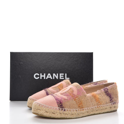 Chanel Tweed CC Espadrilles 38 Pink 16 of 16