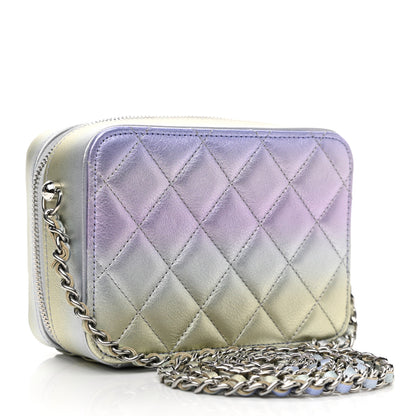 Chanel Metallic Gradient Calfskin Quilted Camera Case Blue Yellow Purple 3 of 11