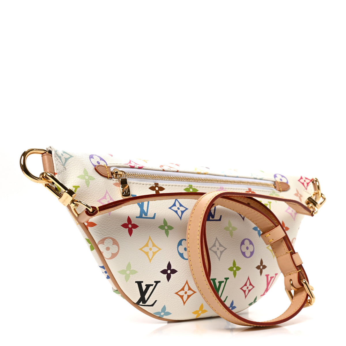 LV X TM Monogram Multicolor High Rise Bumbag White
