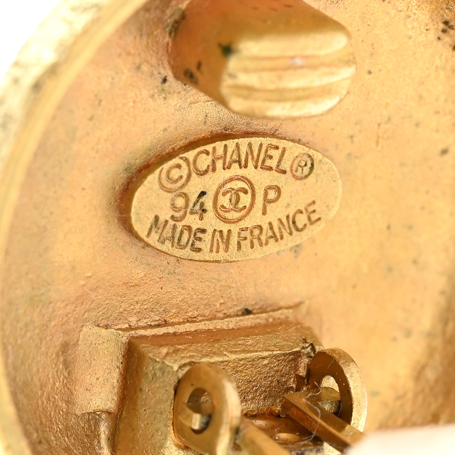Chanel Metal CC Clip On Earrings Gold 4 of 4