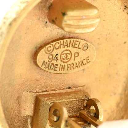 Chanel Metal CC Clip On Earrings Gold 4 of 4