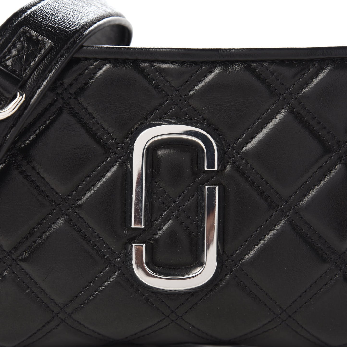 Natural Grain Calfskin Quilted The Softshot 21 Bag Black