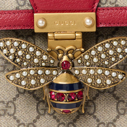 Gucci GG Supreme Monogram Small Queen Margaret Top Handle Bag Red 9 of 14