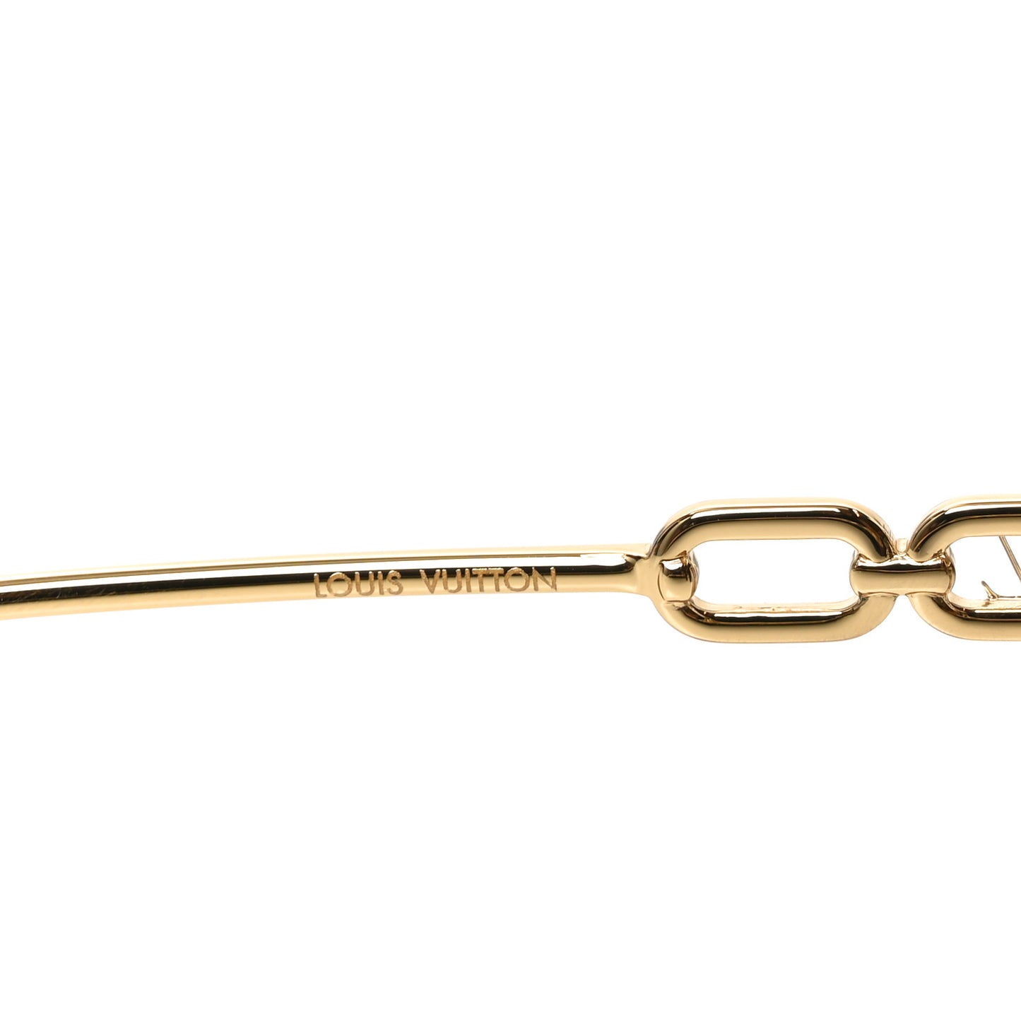 Metal My LV Chain Round Sunglasses Z2475U Gold