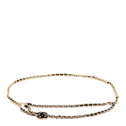 Chanel Lambskin Enamel CC Chain Belt Black Gold 1 of 5
