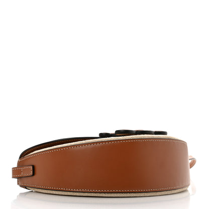 Celine Textile Calfskin Triomphe Besace Natural Tan 4 of 11