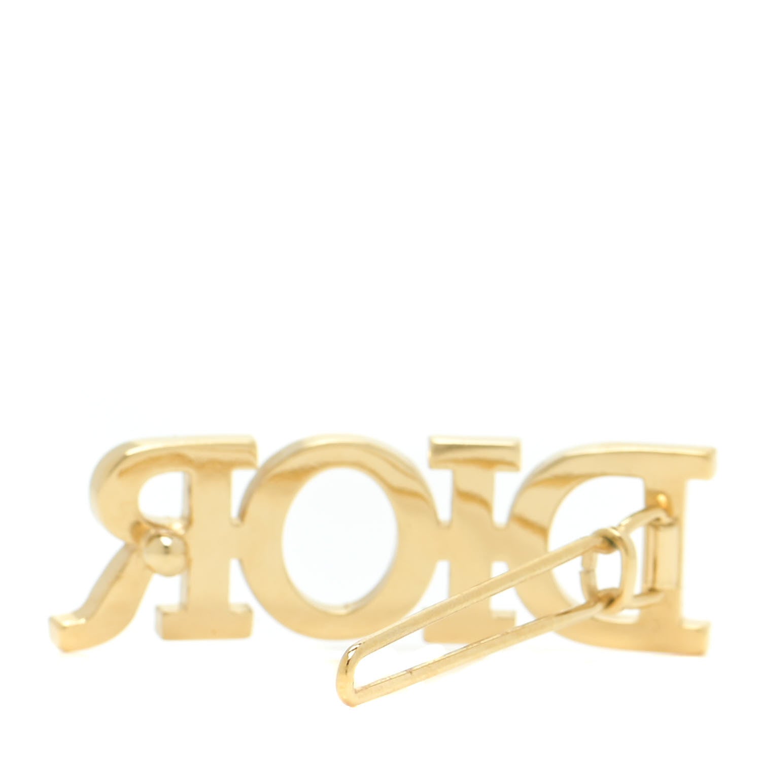 Christian Dior Metal Crystal Dior(r)evolution Barrette Gold 3 of 5