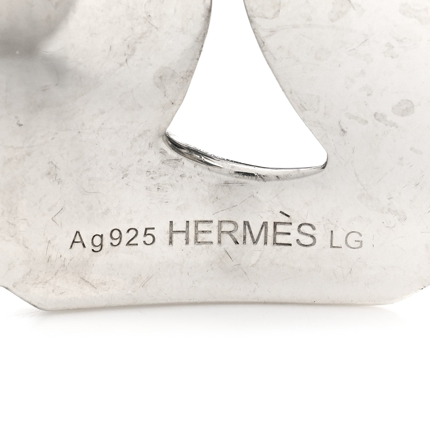Hermes Sterling Silver Capture Link Cuff Bracelet LG 3 of 3