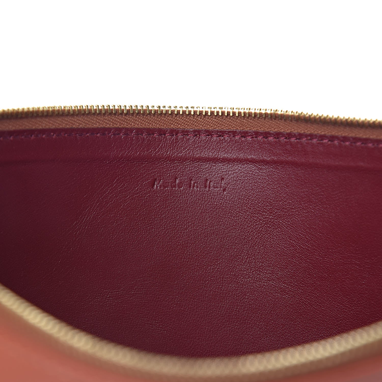 Celine Lambskin Bi-Color Solo Clutch Pouch Terracotta 6 of 12