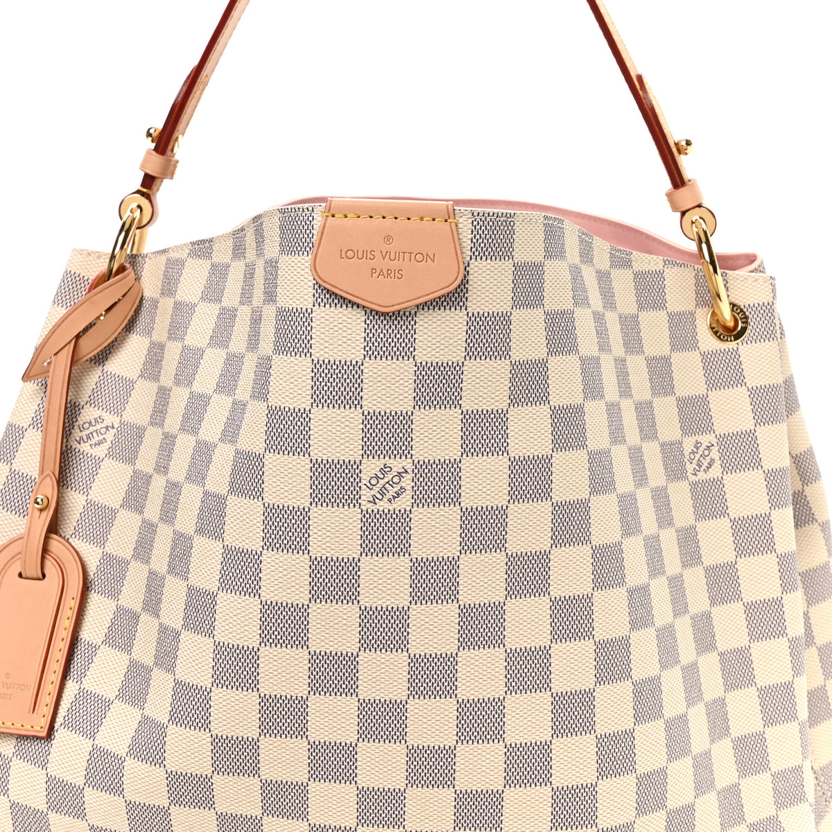 Damier Azur Graceful MM Rose Ballerine