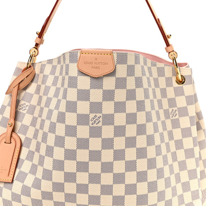 Louis Vuitton Damier Azur Graceful MM Rose Ballerine 7 of 10