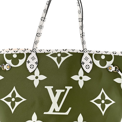 Louis Vuitton Monogram Giant Neverfull MM Kaki 8 of 10