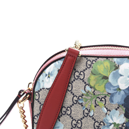 Gucci GG Supreme Monogram Blooms Mini Chain Shoulder Bag Beige Blue Navy Hibiscus Red 10 of 10