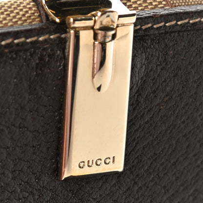 Gucci Horsebit Canvas Buckle Compact Wallet Brown 8 of 19