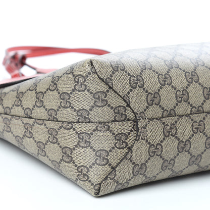 Gucci GG Supreme Monogram Medium Reversible Tote Beige Red 8 of 9