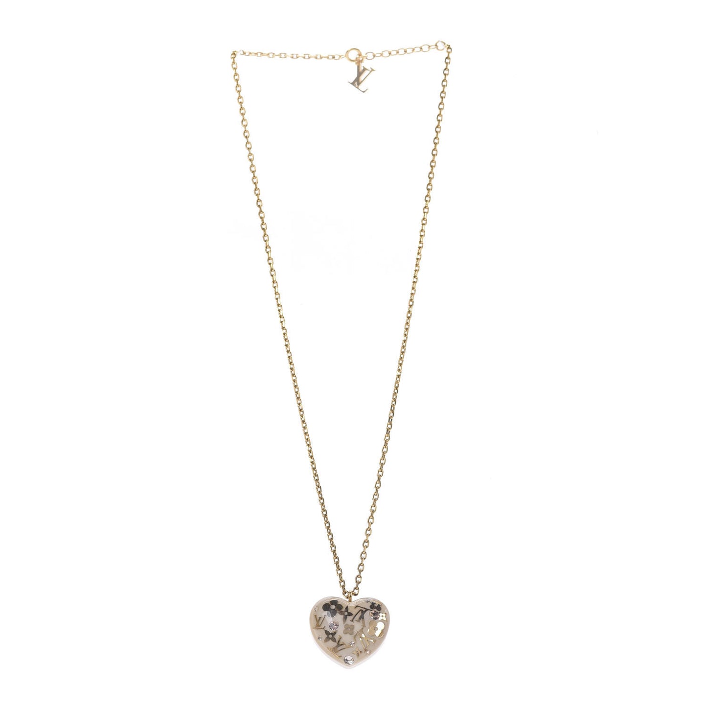 Inclusion Heart Necklace White