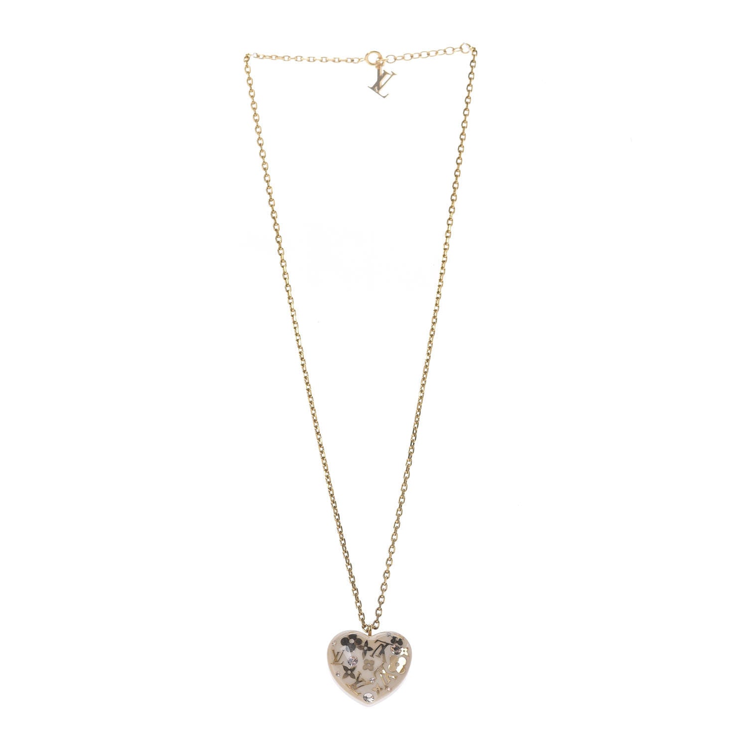 Louis Vuitton Inclusion Heart Necklace White 3 of 4