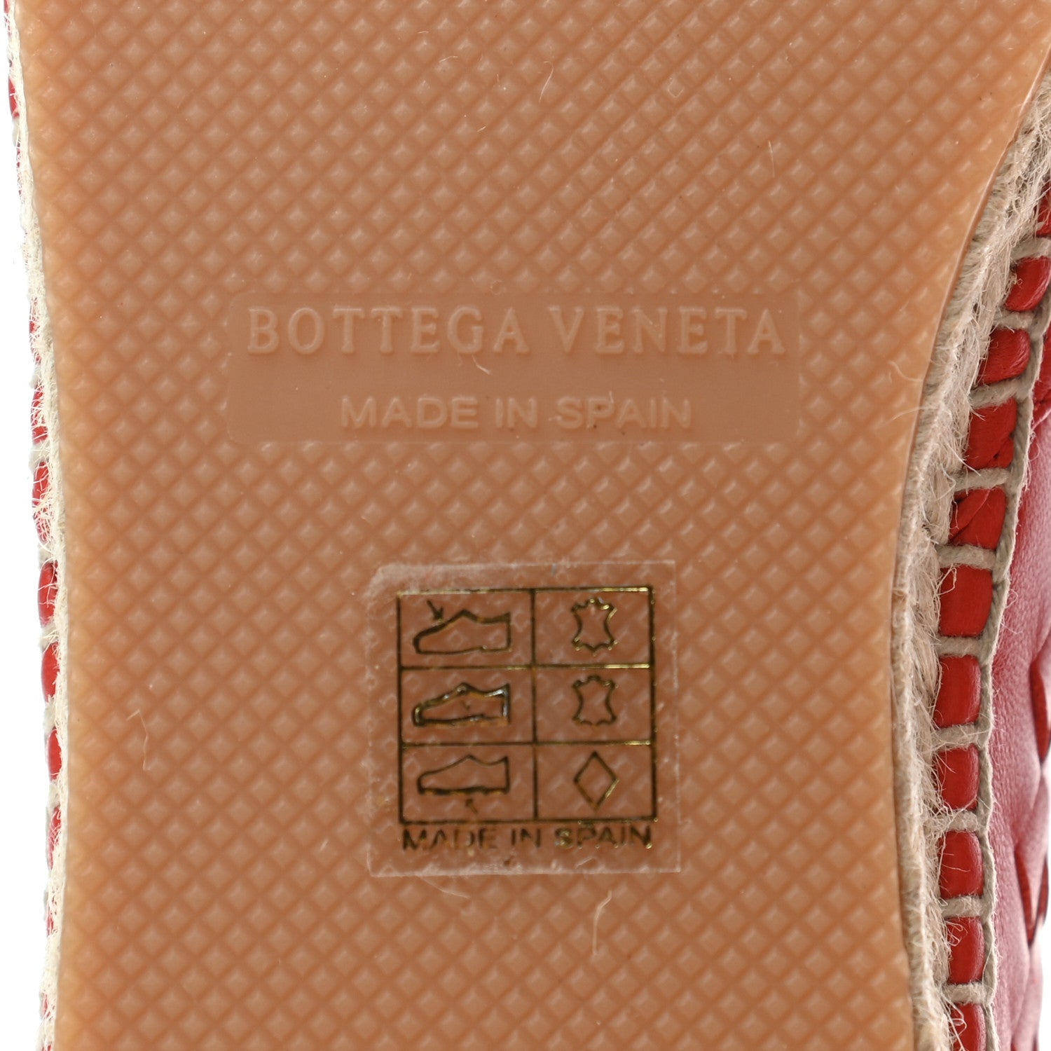 Bottega Veneta Nappa Intrecciato Slip On Espadrille 38 Red 6 of 8