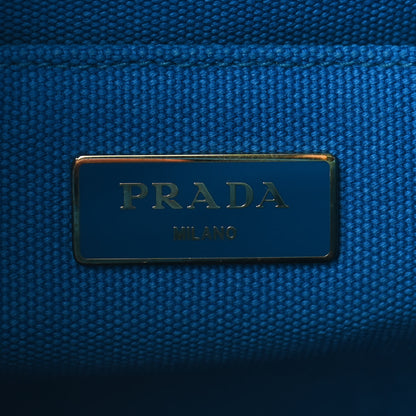Prada Canapa Small Logo Tote Azzurro 6 of 8
