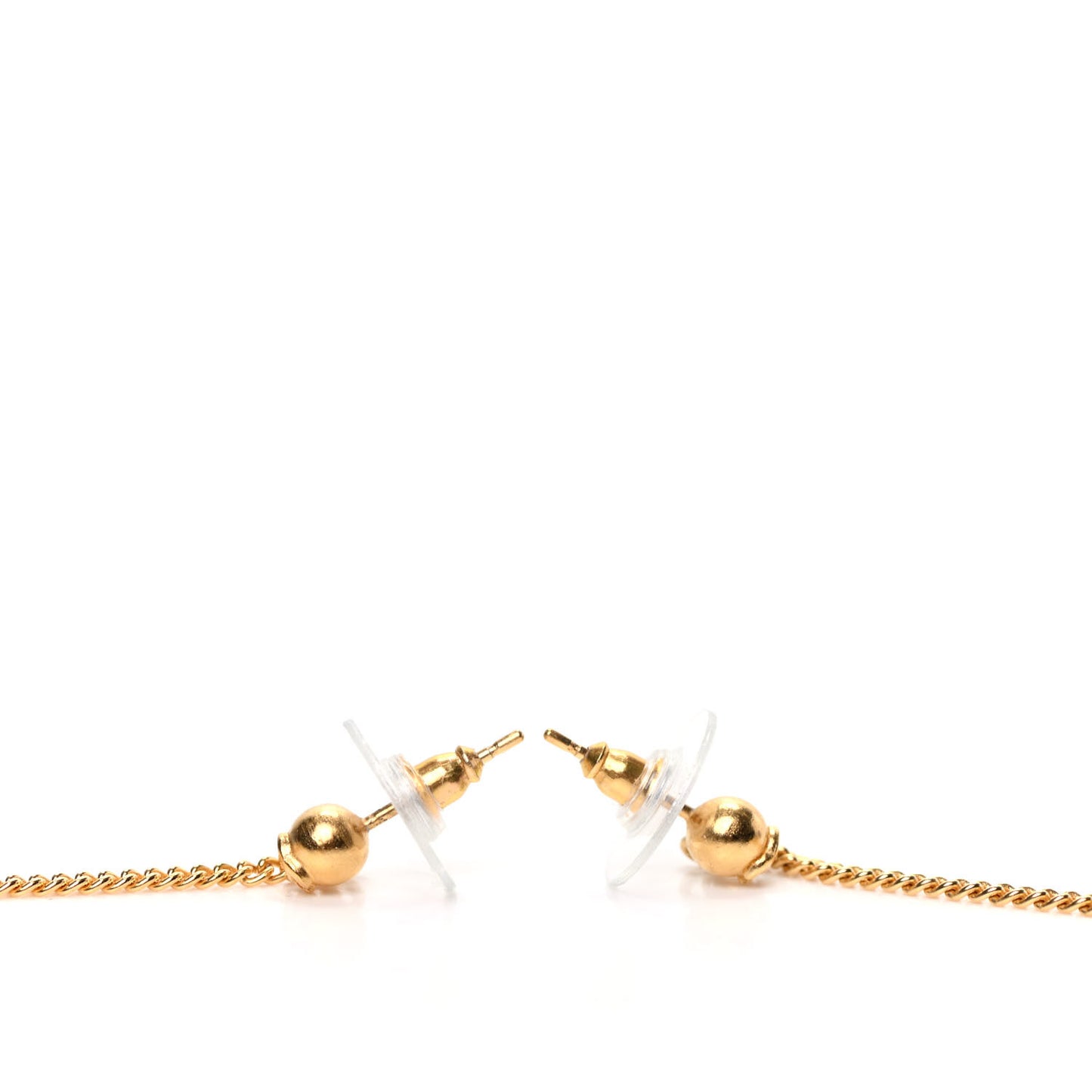 CC Drop Earrings Matte Gold