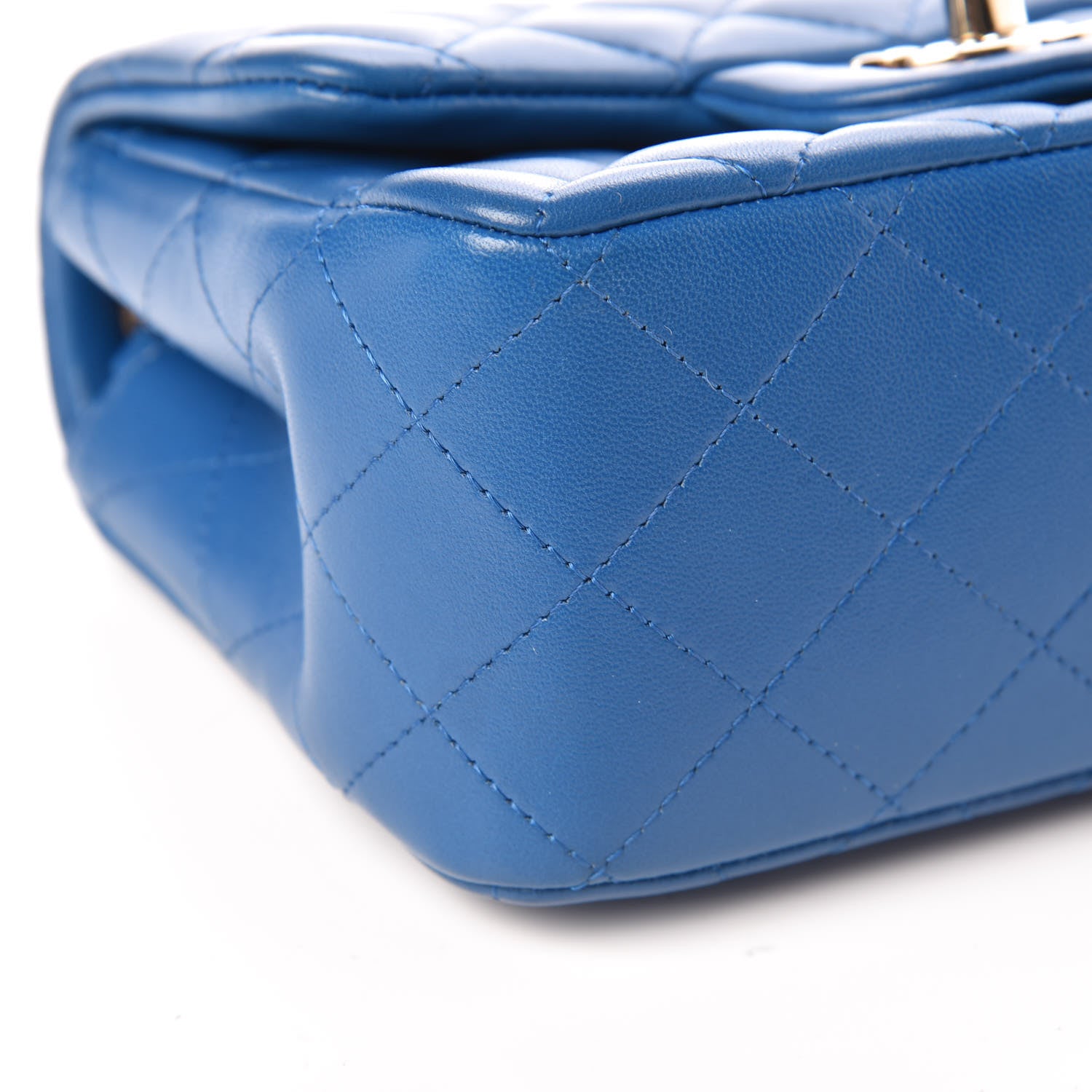 Chanel Lambskin Quilted Mini Square Flap Blue 9 of 11