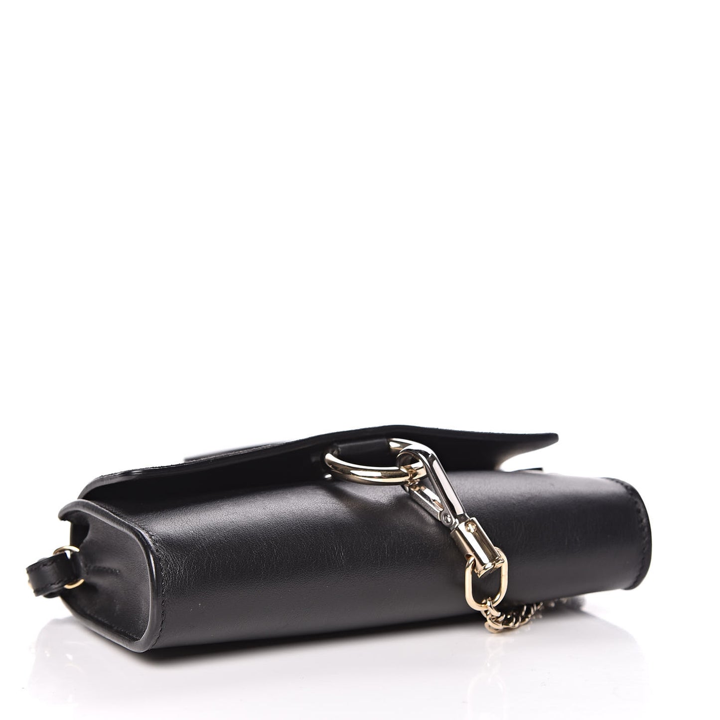 Suede Calfskin Mini Faye Shoulder Bag Black