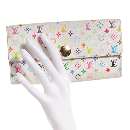Louis Vuitton Monogram Multicolor Sarah Wallet White 2 of 7
