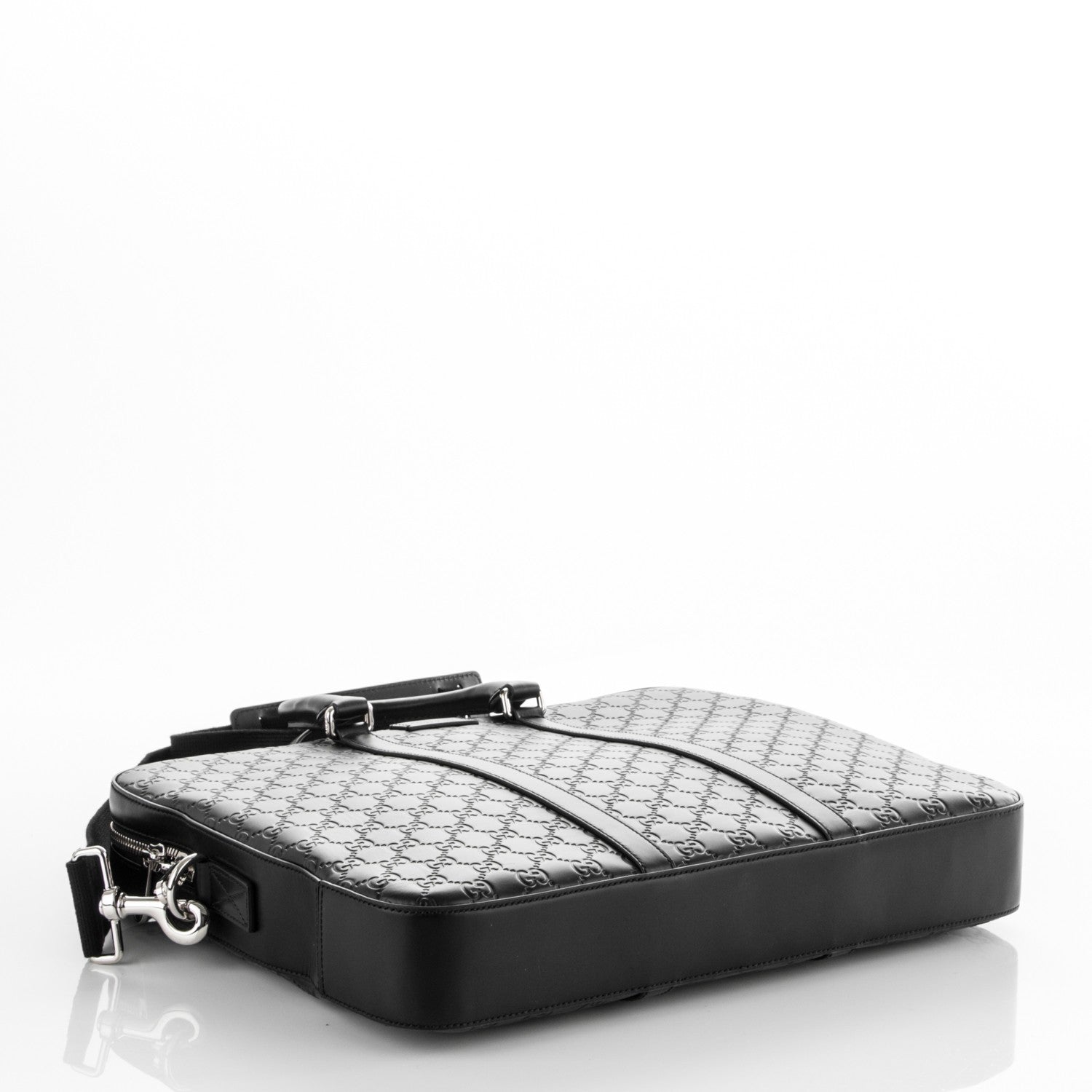 Gucci Guccissima Signature Briefcase Black 4 of 7