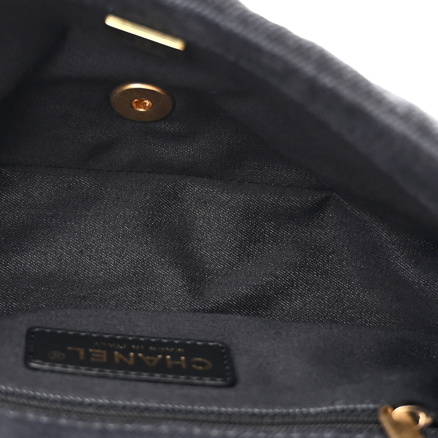 Chanel Denim Quilted Denim Mood Mini Rectangular Flap Black Multicolor 6 of 12