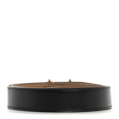 Hermes Chamonix Togo 32mm Royal Belt 85 Black Gold 2 of 8