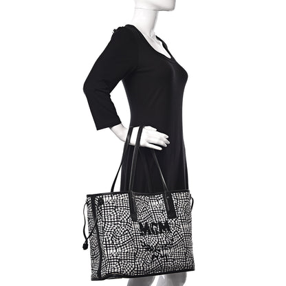 MCM Visetos Medium Liz Reversible Shopper Tote Black 2 of 16