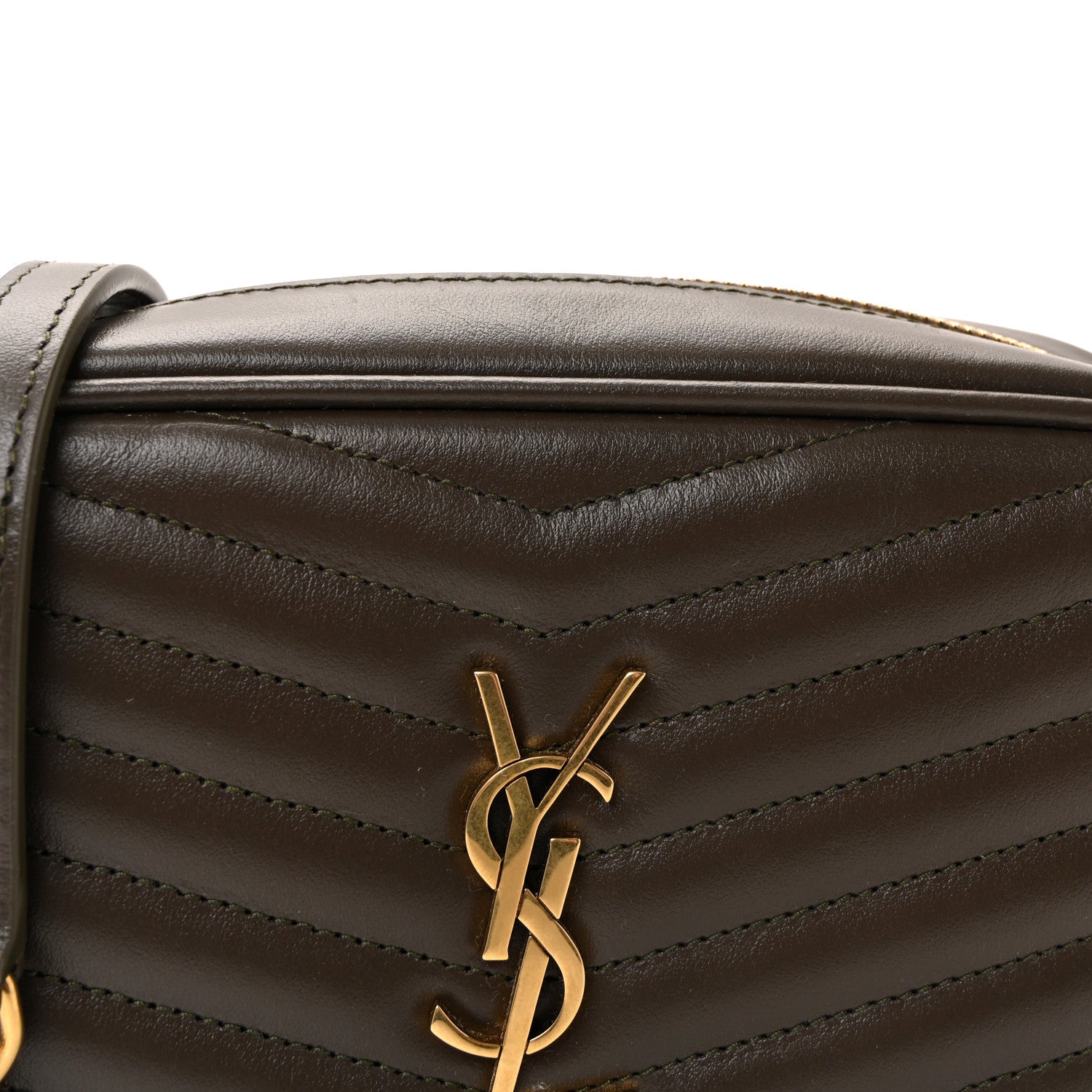 Saint Laurent Calfskin Matelasse Monogram Mini Lou Camera Bag Light Musk 8 of 10