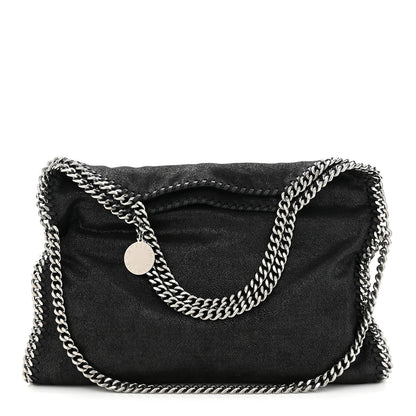 Stella McCartney Metallic Shaggy Deer Falabella Fold Over Tote Black 1 of 11