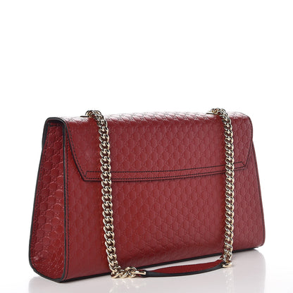 Gucci Microguccissima Medium Emily Chain Shoulder Bag Red 3 of 8