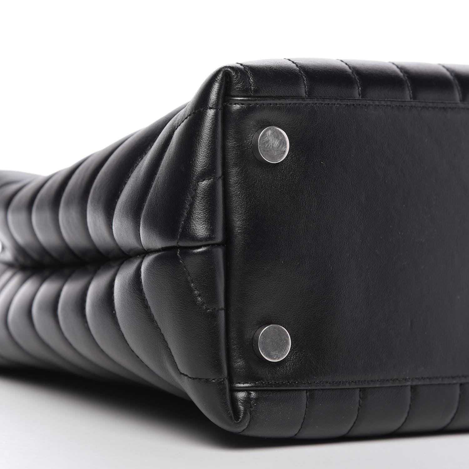 Saint Laurent Calfskin Y Quilted Monogram Large Loulou Shopper Black 6 of 10