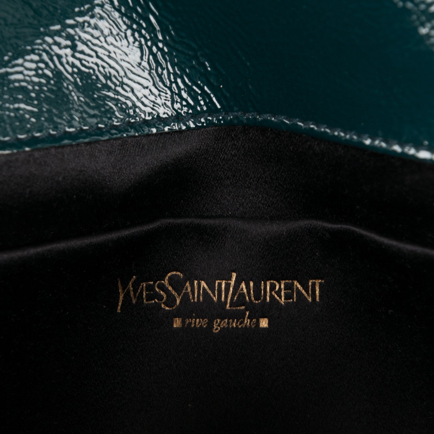 Saint Laurent Textured Patent Large Belle de Jour Clutch Green 6 of 7