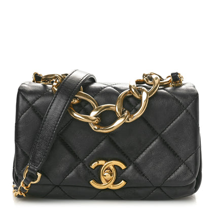 Chanel Lambskin Quilted Mini Color Match Flap Black 1 of 10