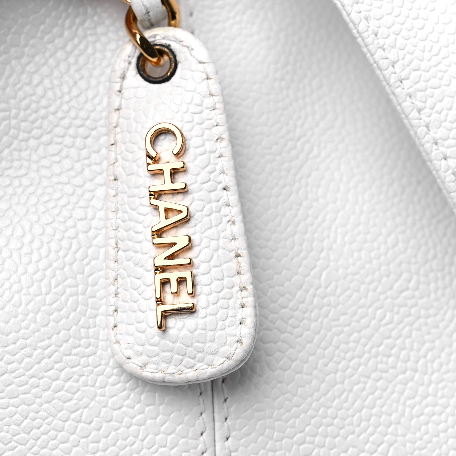 Chanel Caviar CC Tote White 13 of 14