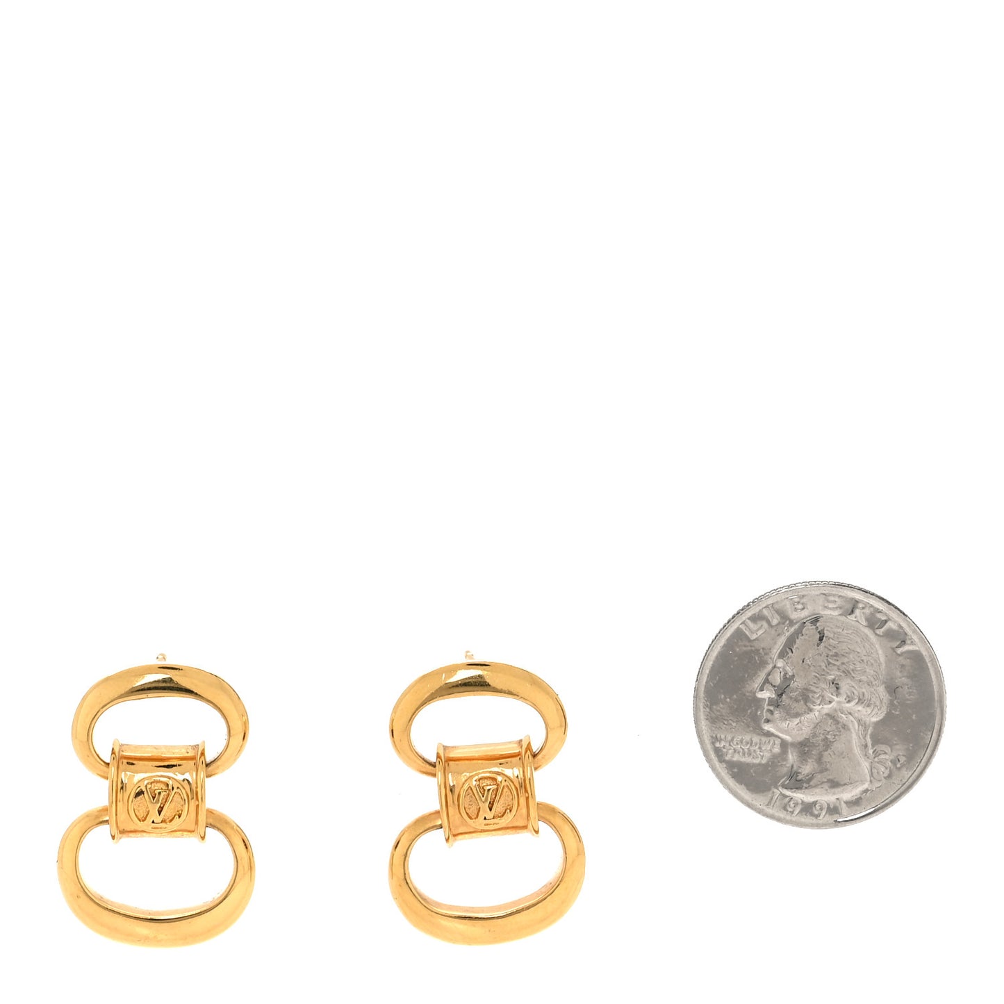 Metal Pure LV Earrings Gold