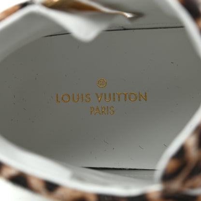 Louis Vuitton Pony Hair Leopard Print Calfskin Monogram Giant Stellar Sneaker Boots 38 7 of 8