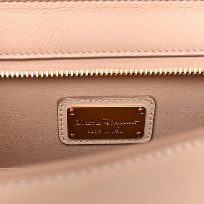 Salvatore Ferragamo Calfskin Lizard Sofia Shoulder Bag Beige 7 of 10