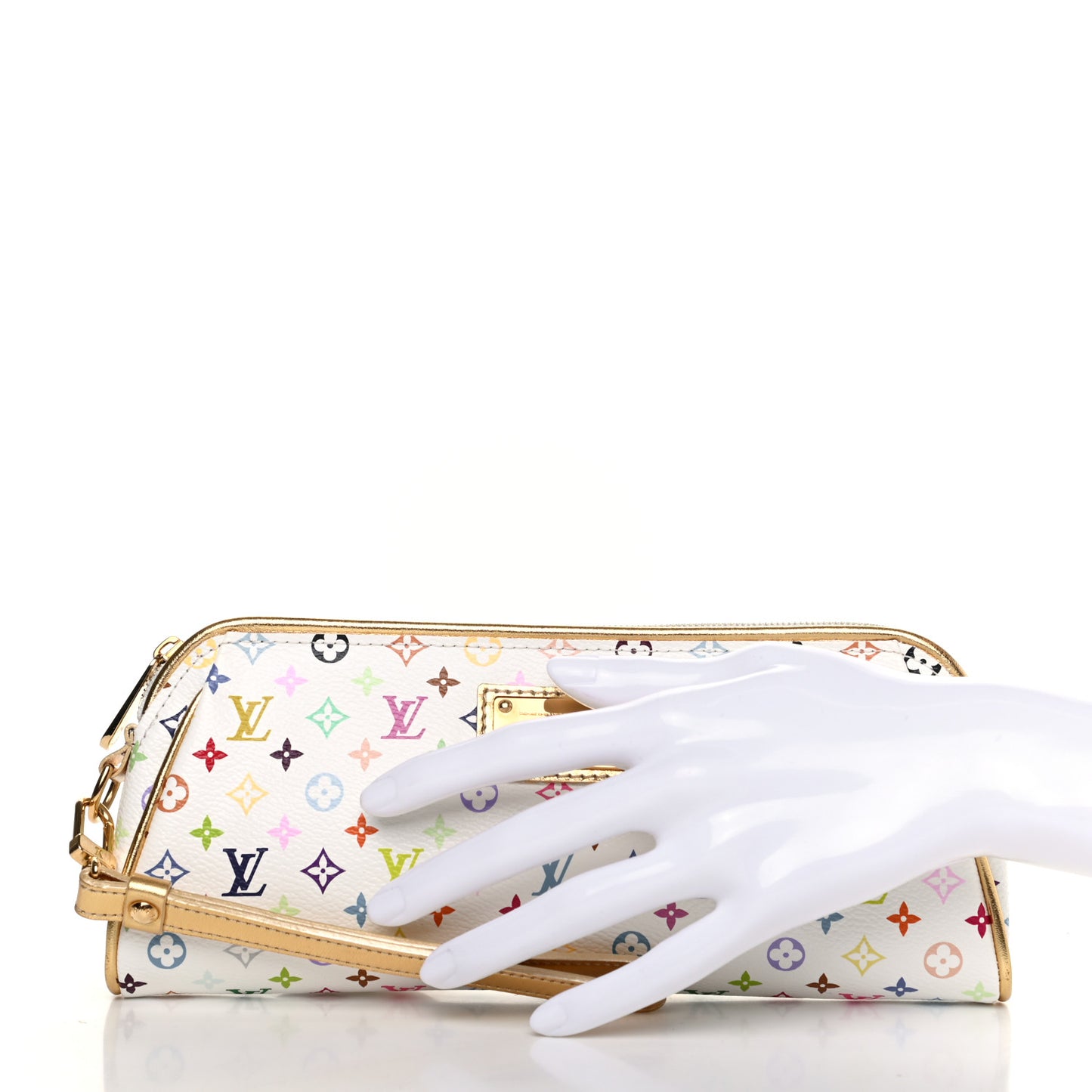 Monogram Multicolor Kate Clutch White