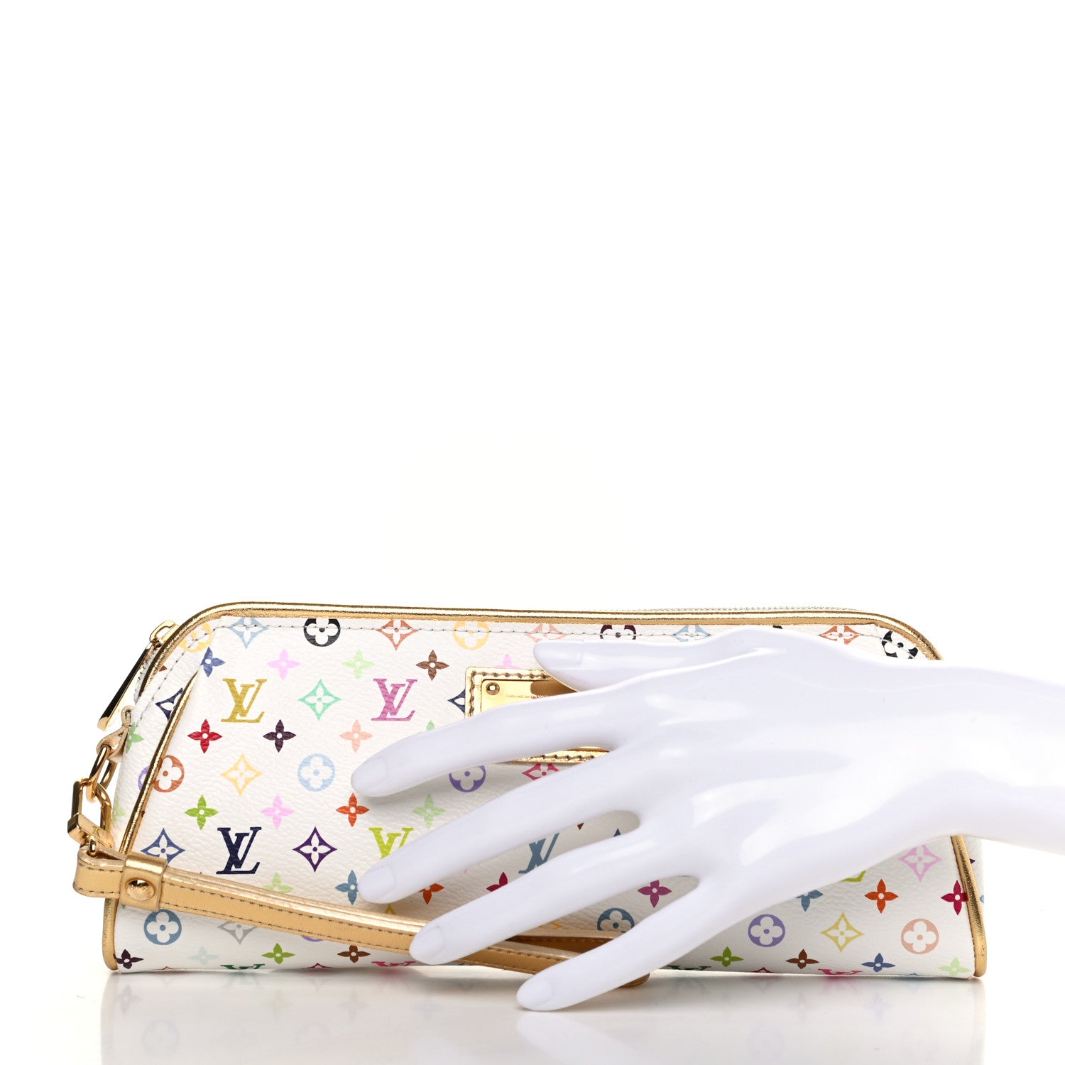 Louis Vuitton Monogram Multicolor Kate Clutch White 2 of 7