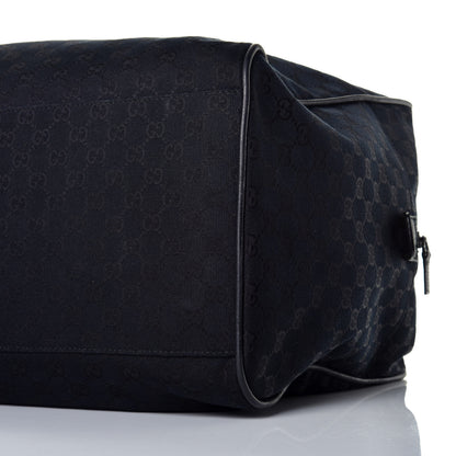 Gucci GG Monogram Web Large Collapsible Carry On Duffle Bag Black 8 of 9