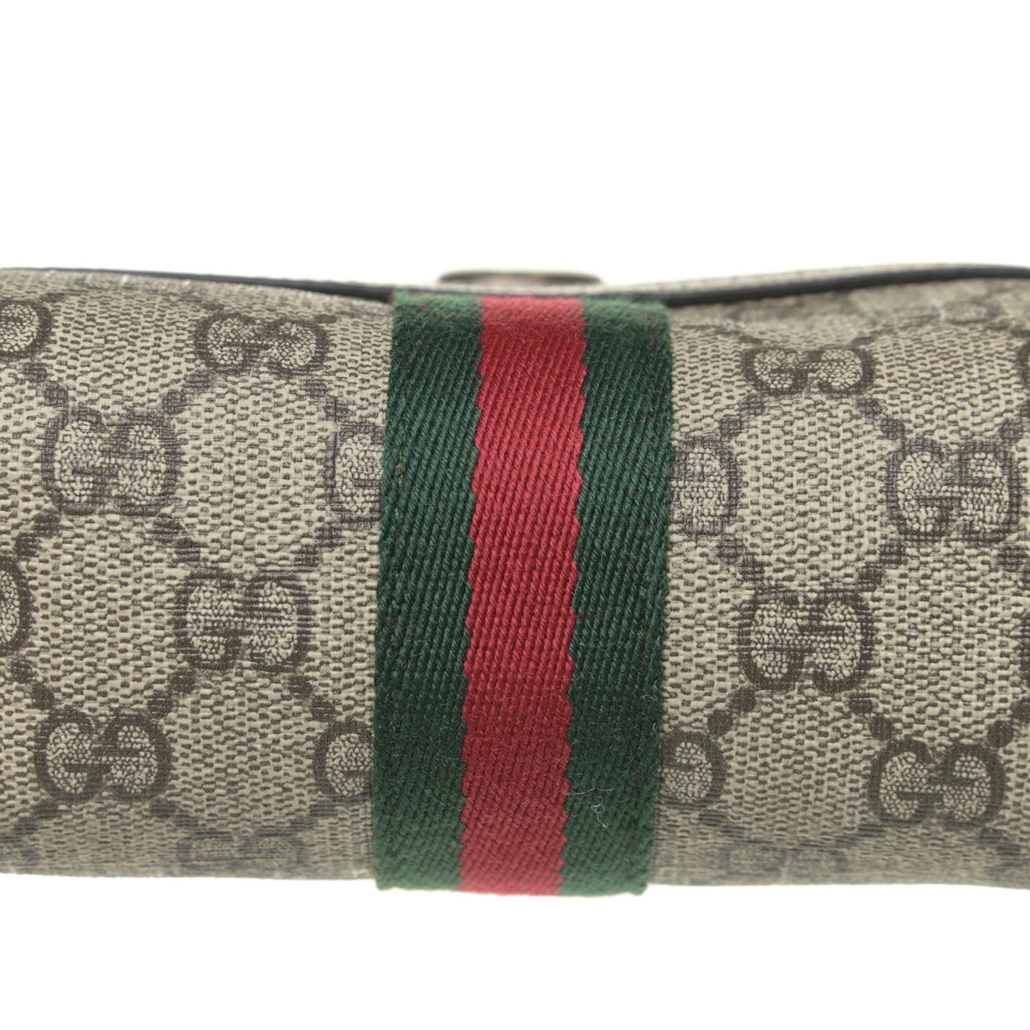 GG Supreme Monogram Web Small Ophidia Belt Bag 95 38 Dark Brown