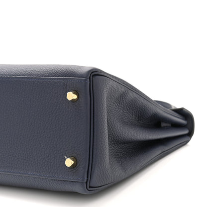 Hermes Togo Kelly Retourne 28 Bleu Nuit 10 of 11